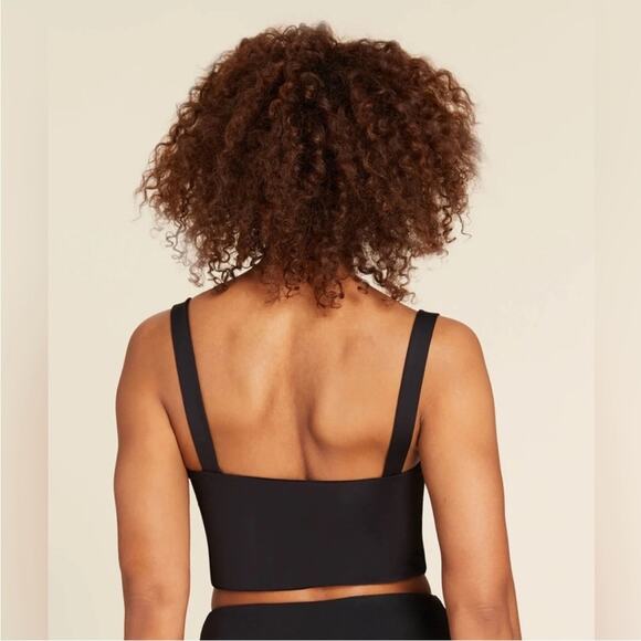 Andie black Snap cropped tankini swim top NEW XL - Picture 5 of 10